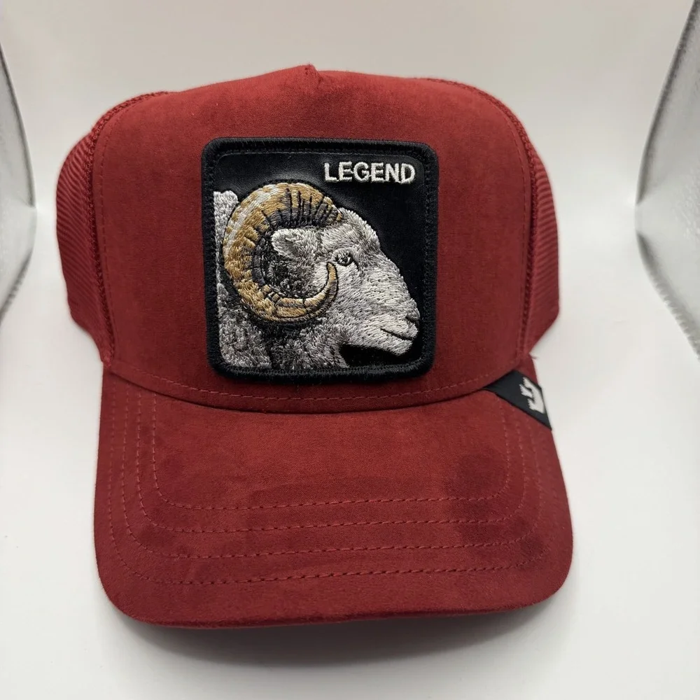 Goorin Bros Legend Red Trucker Hat Adjustable Mesh Snapback‎ the Farm